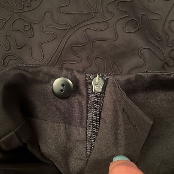 Talbots Collection Women's Black Swirl Textured Wide Leg Dress Pants Size 10 - Picture 8 of 8